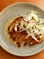 Pretzel Chicken with Fennel Apple Salad