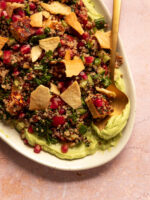 Quinoa & Halloumi Salad on Avocado Crema