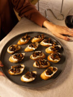 Crostini with Mushrooms, Balsamic and Honey